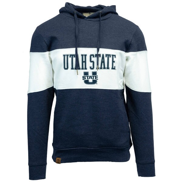 Hoodie, Navy, White, Utah State, U-State